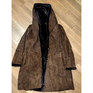 Autunno Shearlings Sheepskin Fur Coat Size Adult XL Brown